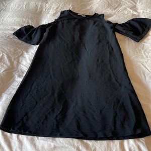 Zara black small off shoulder dress halter short